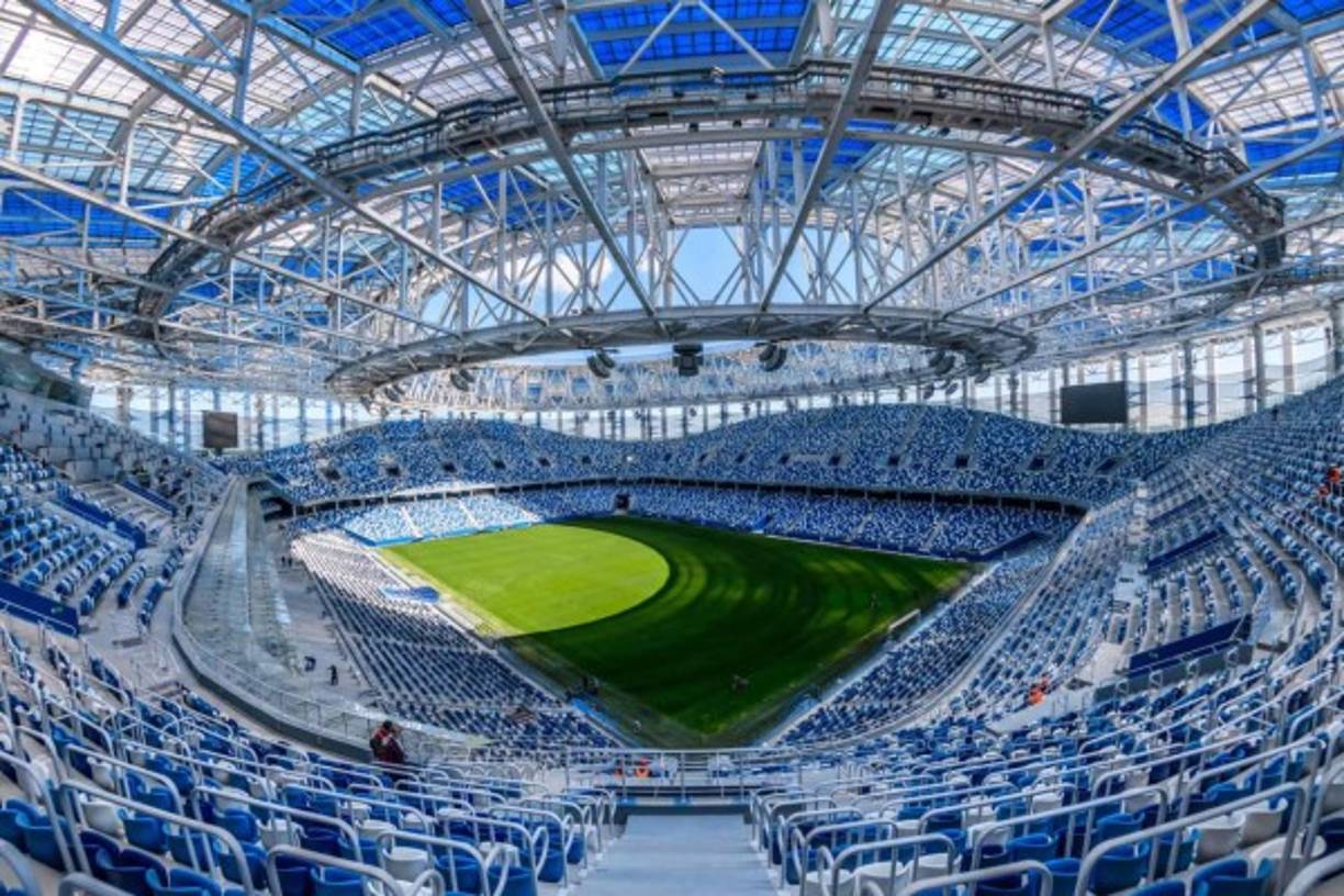 Nizhny Novgorod Stadium - Ubicado en la ciudad de Nizhny Novgorod fue construido en especialmente para el Mundial y cuenta con una capacidad de 55.300 espectadores. Foto AFP