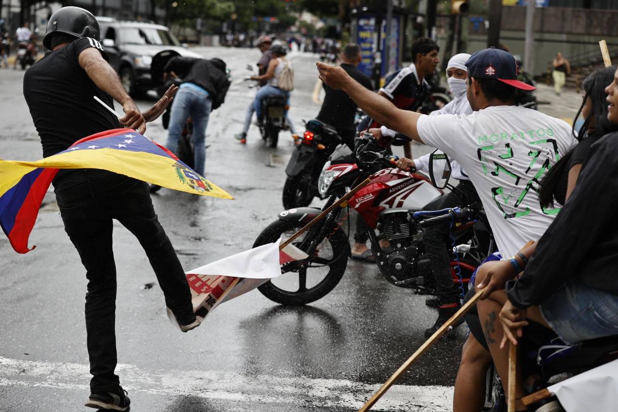 Cientos de personas llegaron en motocicletas a las manifestaciones.