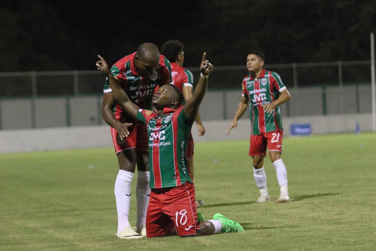 Júnior Lacayo le dio la victoria al Marathón y se lo agradeció a Dios.