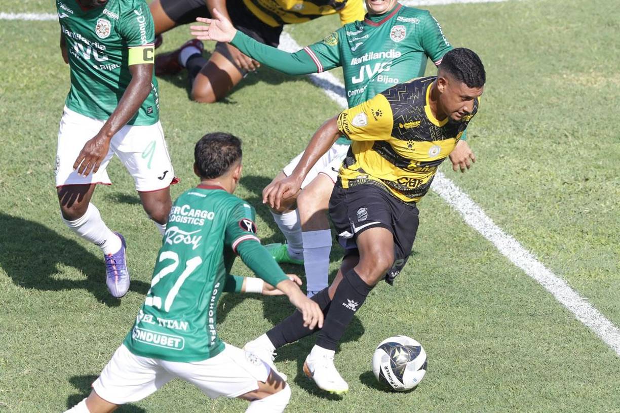 Bryan Acosta disputó su primer partido con el Real España en el Torneo Apertura 2024.