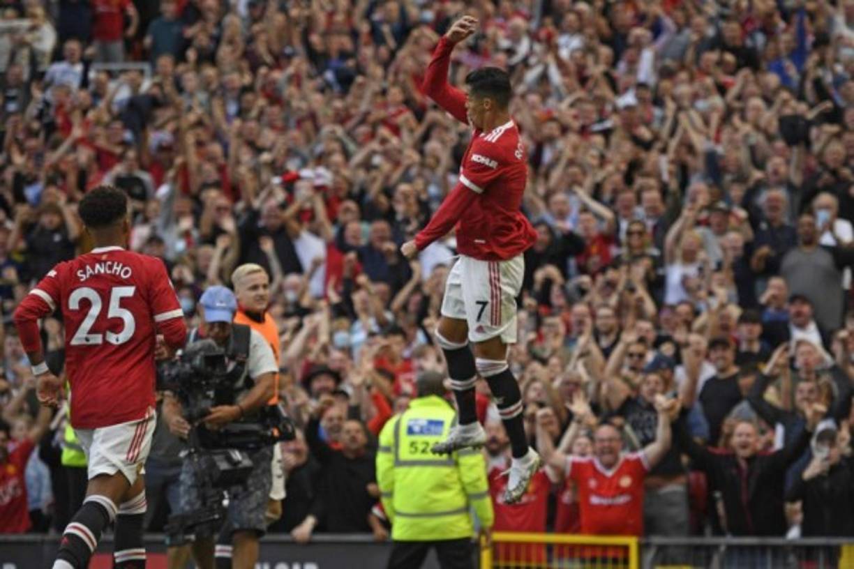 Así festejó Cristiano Ronaldo lo que era su segunda anotación.