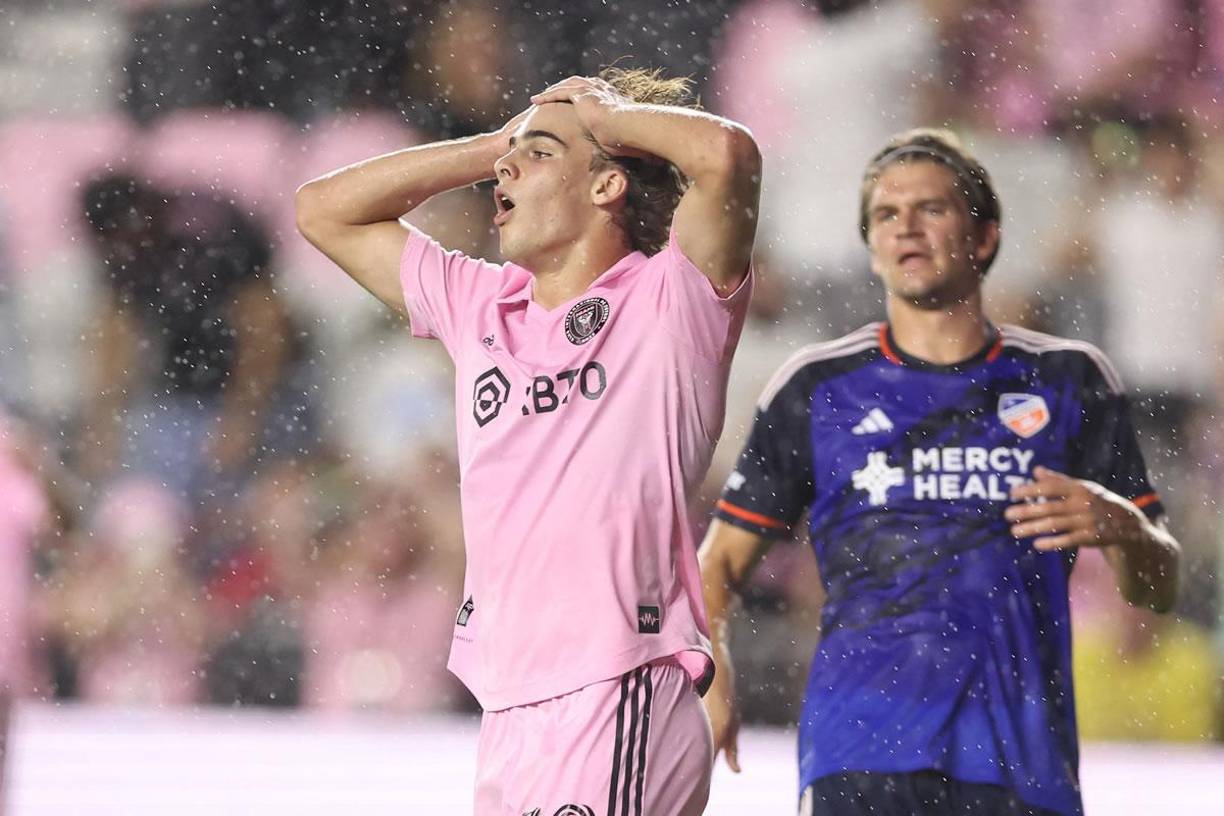 Benjamín Cremaschi se lamenta tras una ocasión que falló ante el FC Cincinnati.