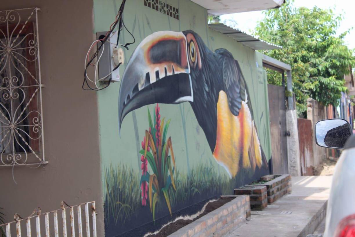 Las pinturas fueron creadas en dos semanas que duró el proyecto. 