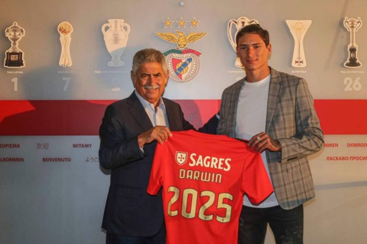 El Benfica hizo oficial este viernes el fichaje del uruguayo Darwin Núñez, que llega procedente del Almería por 24 millones de euros con un contrato de cinco temporadas y una cláusula de rescisión de 150 millones de euros.<br/><br/>En un comunicado, el Benfica informó de que el Almería tendrá derecho a recibir el 20 % del valor de una futura transferencia.