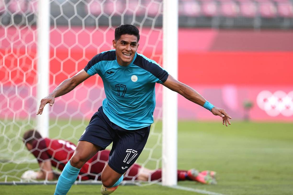 Luis Palma fue el encargado de marcar el primer gol de Honduras en los Juegos Olímpicos de Tokio 2020 contra Nueva Zelanda.