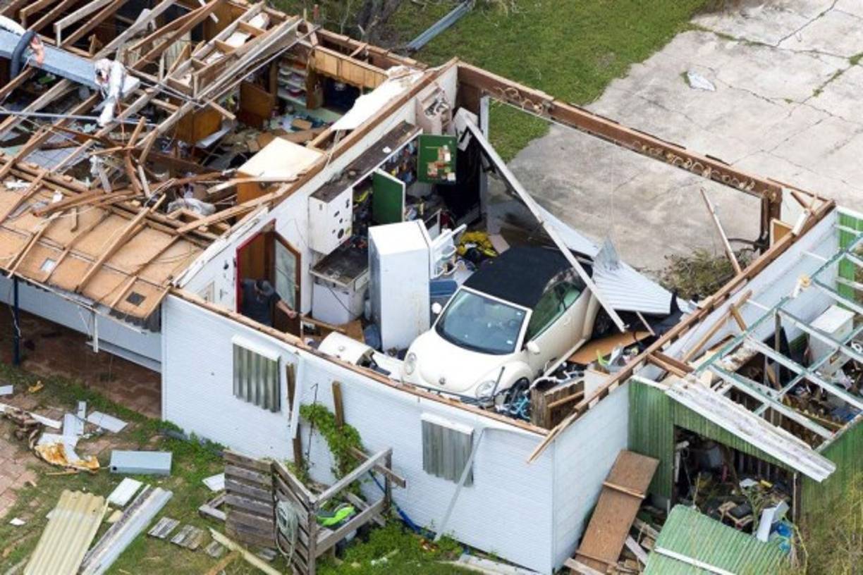 Rockport fue una de las ciudades más afectadas luego de que Harvey impactara directamente sobre esta zona costera el pasado viernes por la noche.