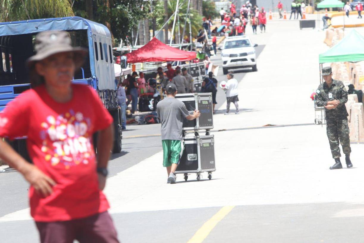 Ambiente previo a la movilización de Libre en Tegucigalpa. 
