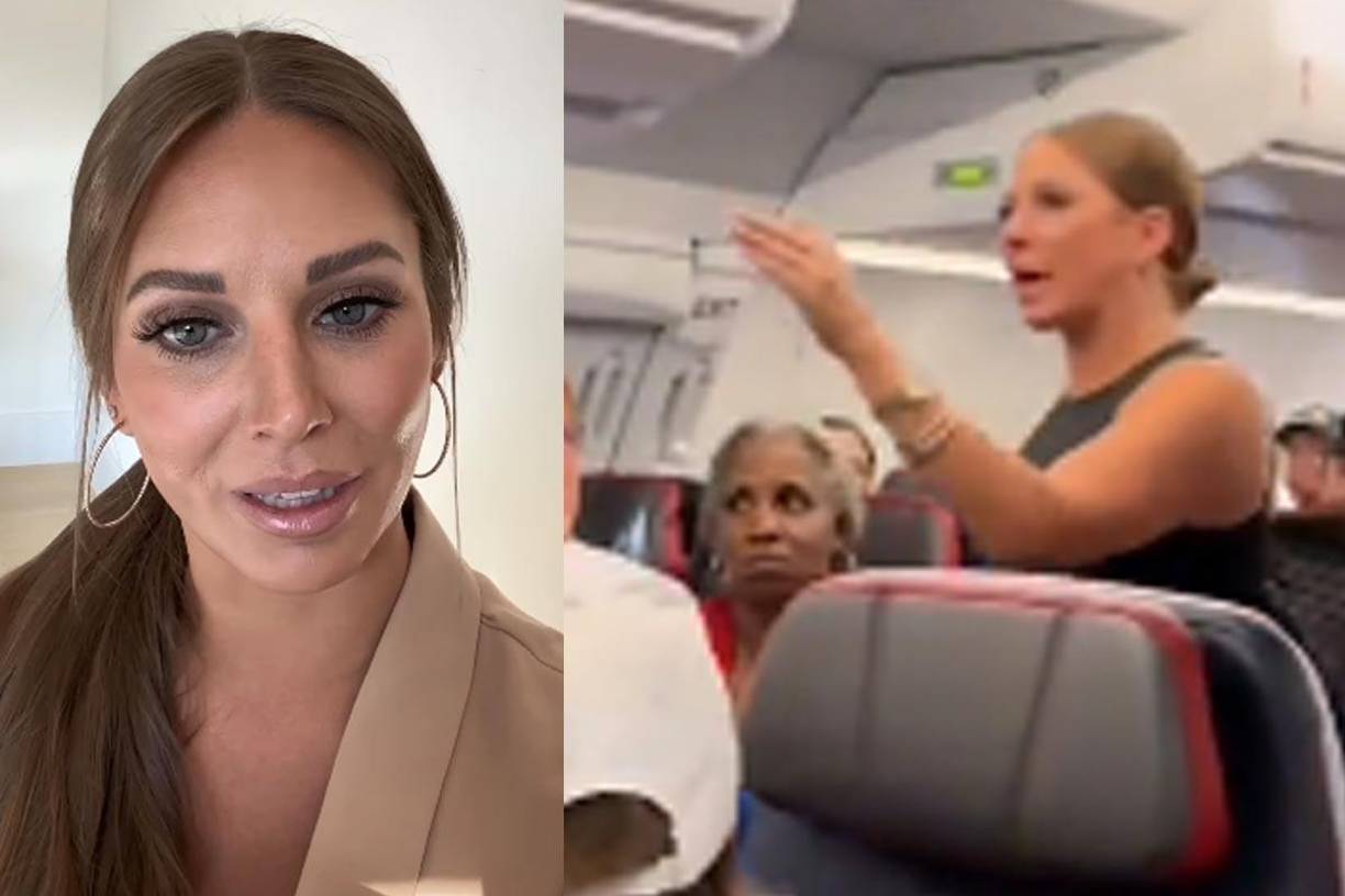 La mujer que le gritó a un pasajero en un vuelo de American Airlines de Fort Worth a Orlando, Florida, a quien llamó “no” “real” se volvió viral y se disculpó públicamente por sus acciones. 