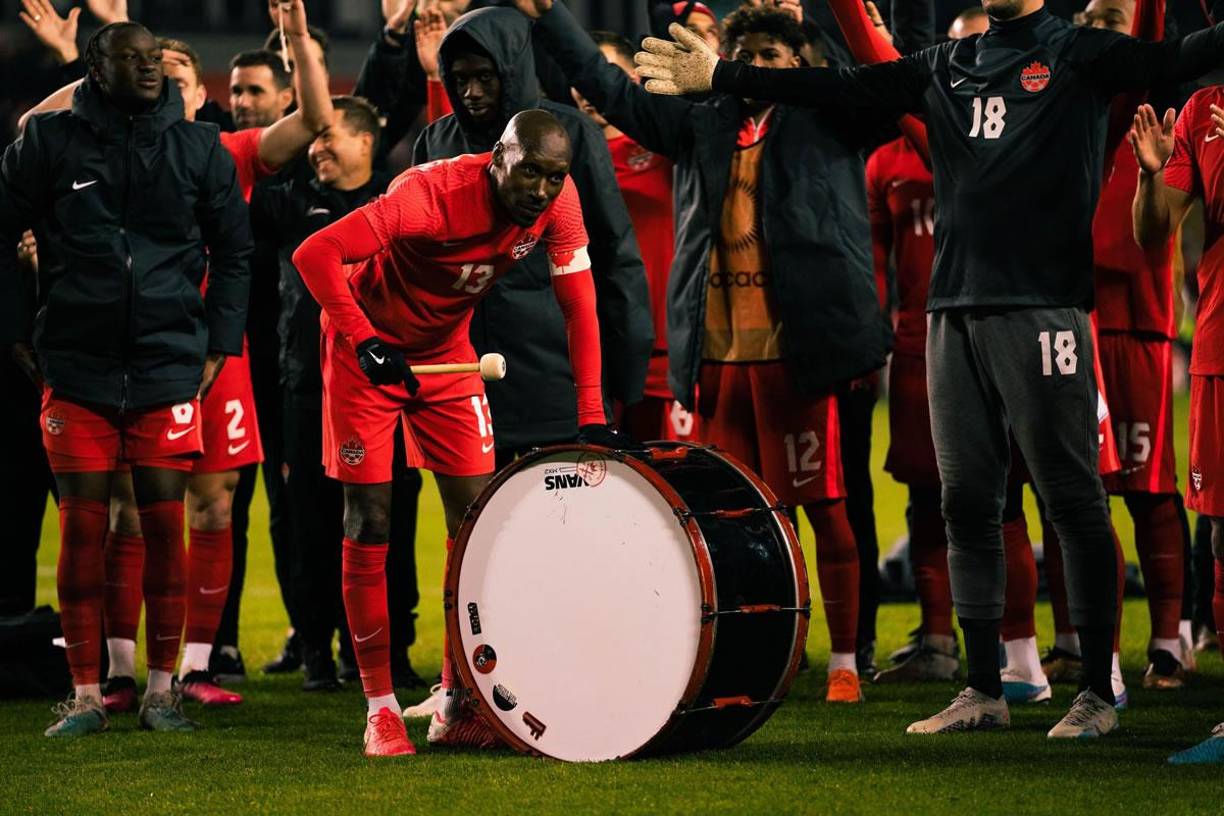 La celebración de Canadá por la victoria y clasificación a las semifinales de la Nations League de Concacaf.