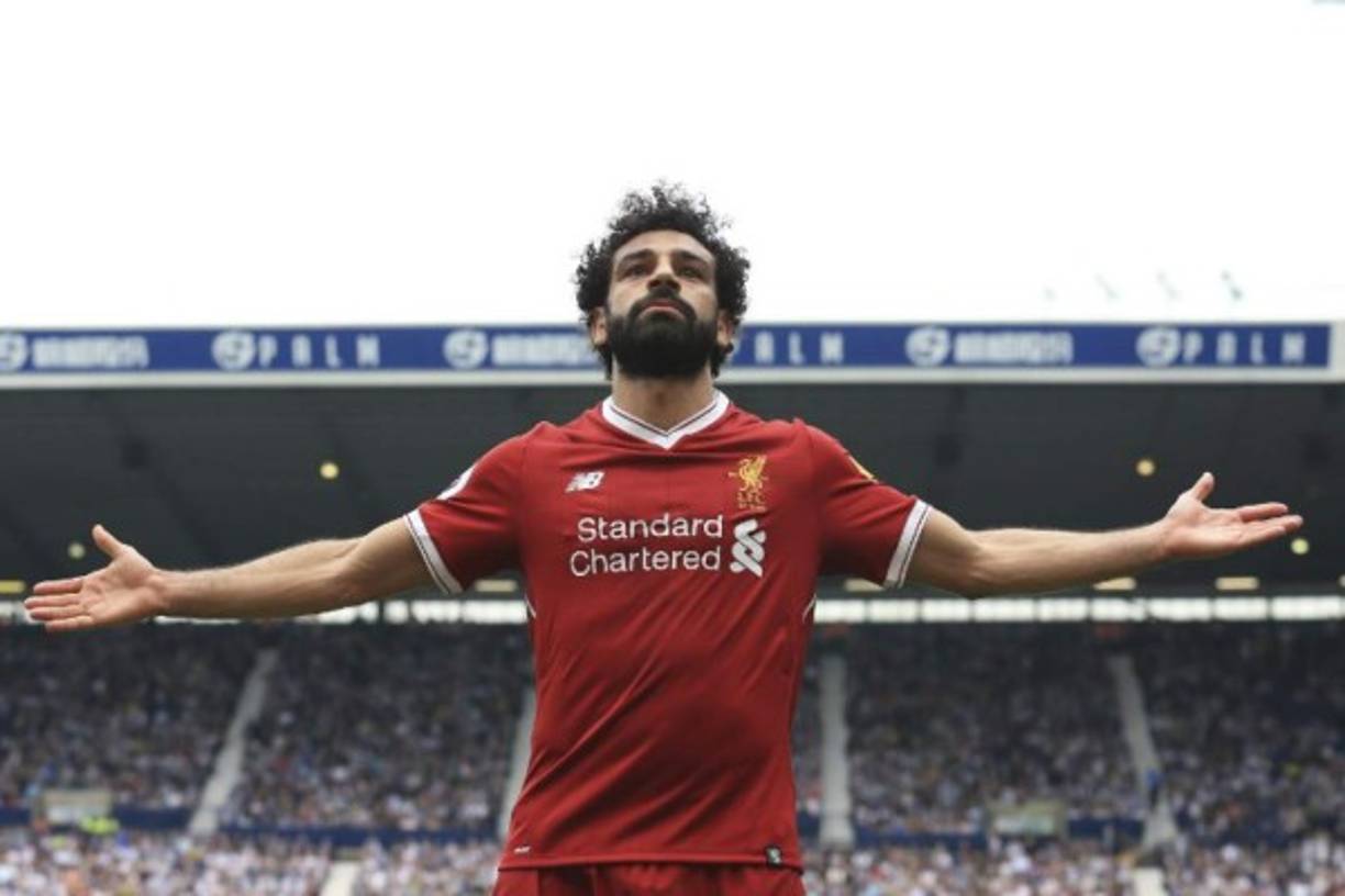 El egipcio Mohamed Salah se fue de la competencia con dos anotaciones. Foto AFP