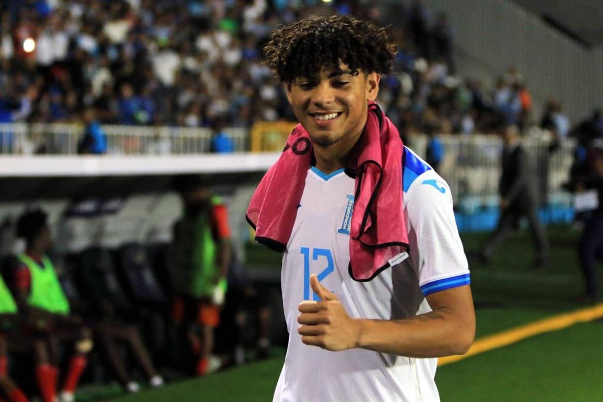 La sonrisa de David Ruiz, volante del Inter Miami, en su primera vez con la Selección de Honduras en el Nacional.