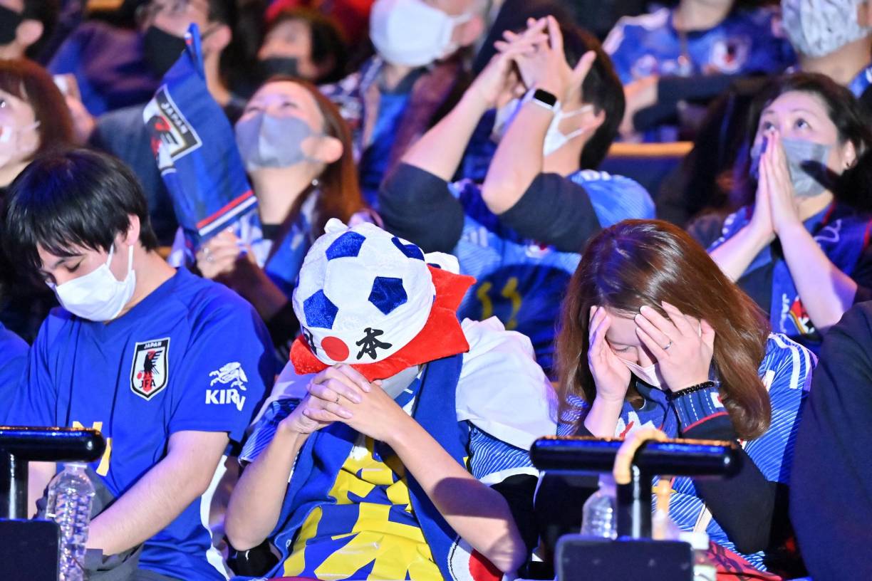 Aficionados durante el penal de Alemania, el primer tanto del encuentro.