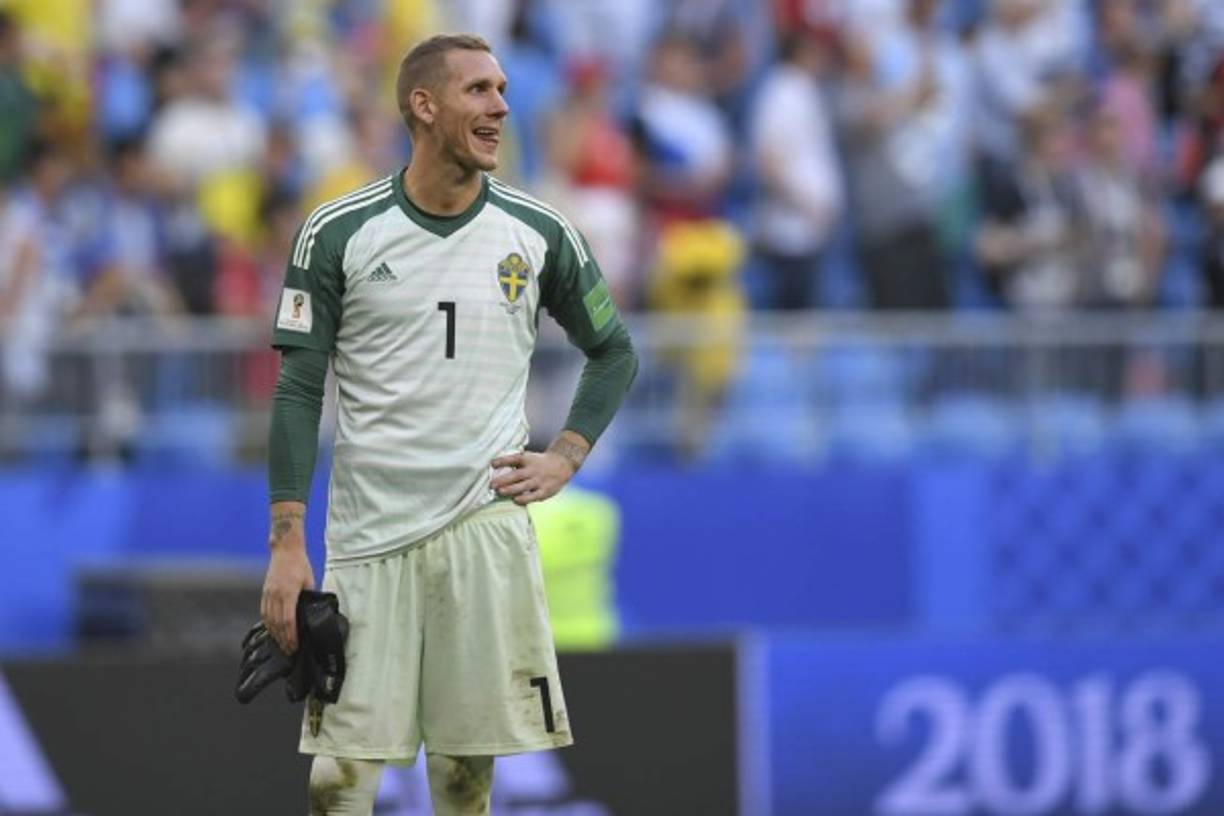 Robin Olsen, portero de Suecia, fue una de las figuras del equipo sueco en el Mundial.