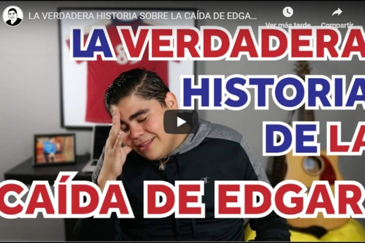 En un video el mismo Edgar, contó lo que en realidad pasó en el video donde cayó a un río.