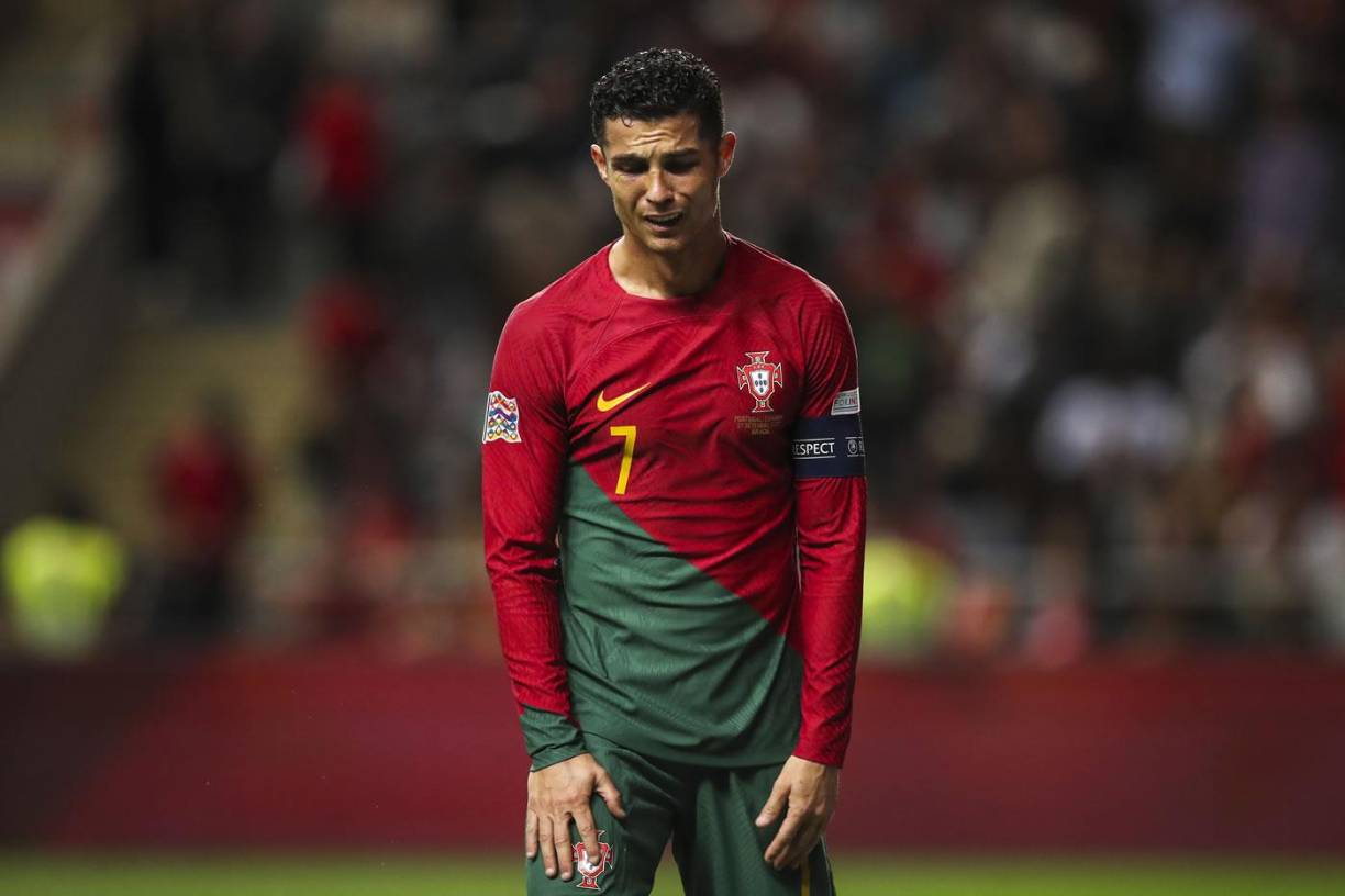 La frustración de Cristiano Ronaldo por la eliminación de Portugal en la UEFA Nations League ante España.