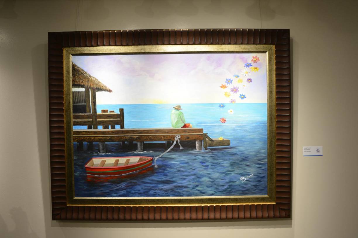“Paisaje Roatán” de Leticia Morales. 
