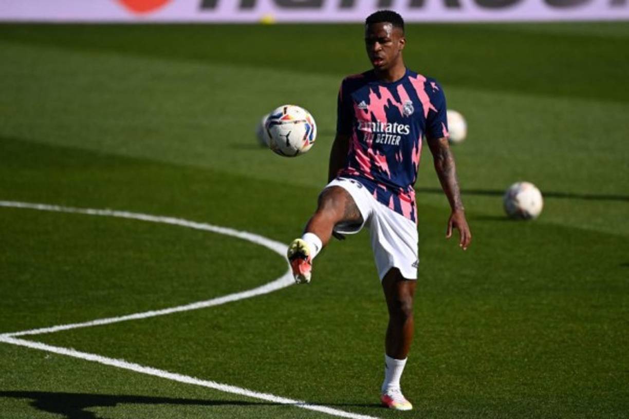 Vinícius: El brasileño será uno de los delanteros del Real Madrid ante Atalanta. Foto AFP.