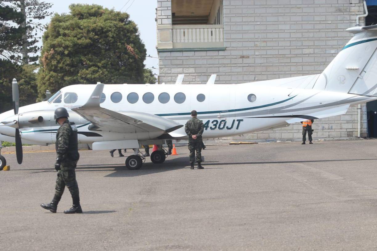 Avión que trasladó a Juan Orlando de Honduras a Estados Unidos. 