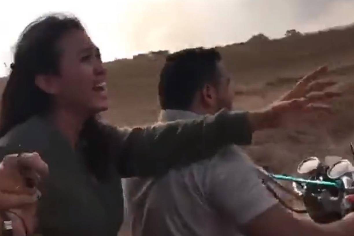 Unas de las jóvenes secuestradas por Hamás en el festival de música.