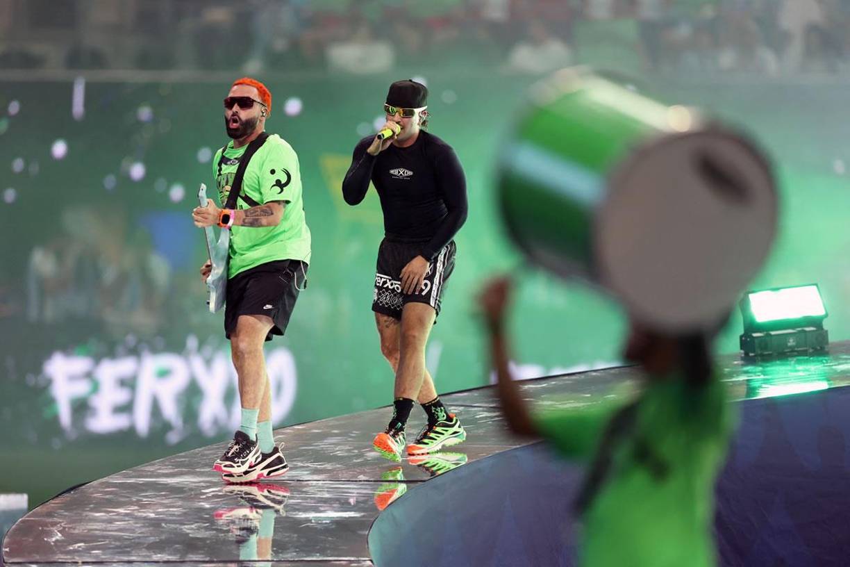 El colombiano, actualmente inmerso en el Ferxxocalipsis World Tour, animó la noche en Atlanta, en la que interpretó un total de tres temas. 