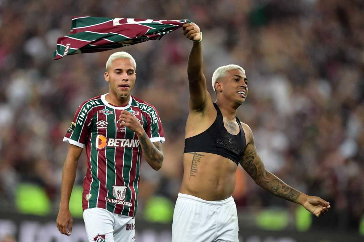 Kennedy se mostró eufórico celebrando su primera Copa Libertadores con Fluminense.