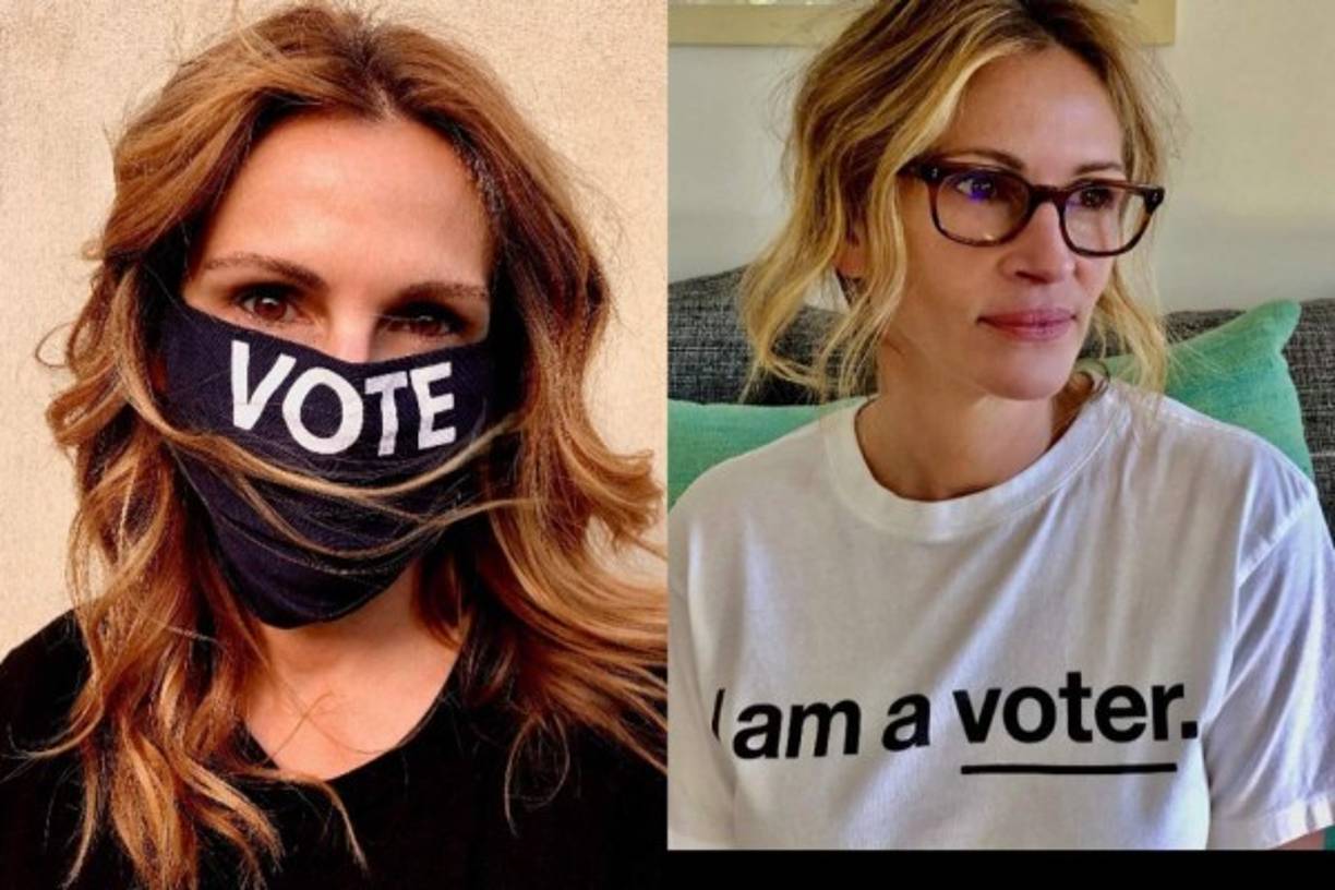 En los últimos días, y en la víspera de su cumpleaños número 53, la actriz ha animado a sus fans a votar en las próximas elecciones presidenciales de Estados Unidos, que se celebrarán el 3 de noviembre. En las fotos se puede apreciar que Julia ha mantenido el mismo cabello con ondas desde 2019, pero ahora con un tono rubio más oscuro.