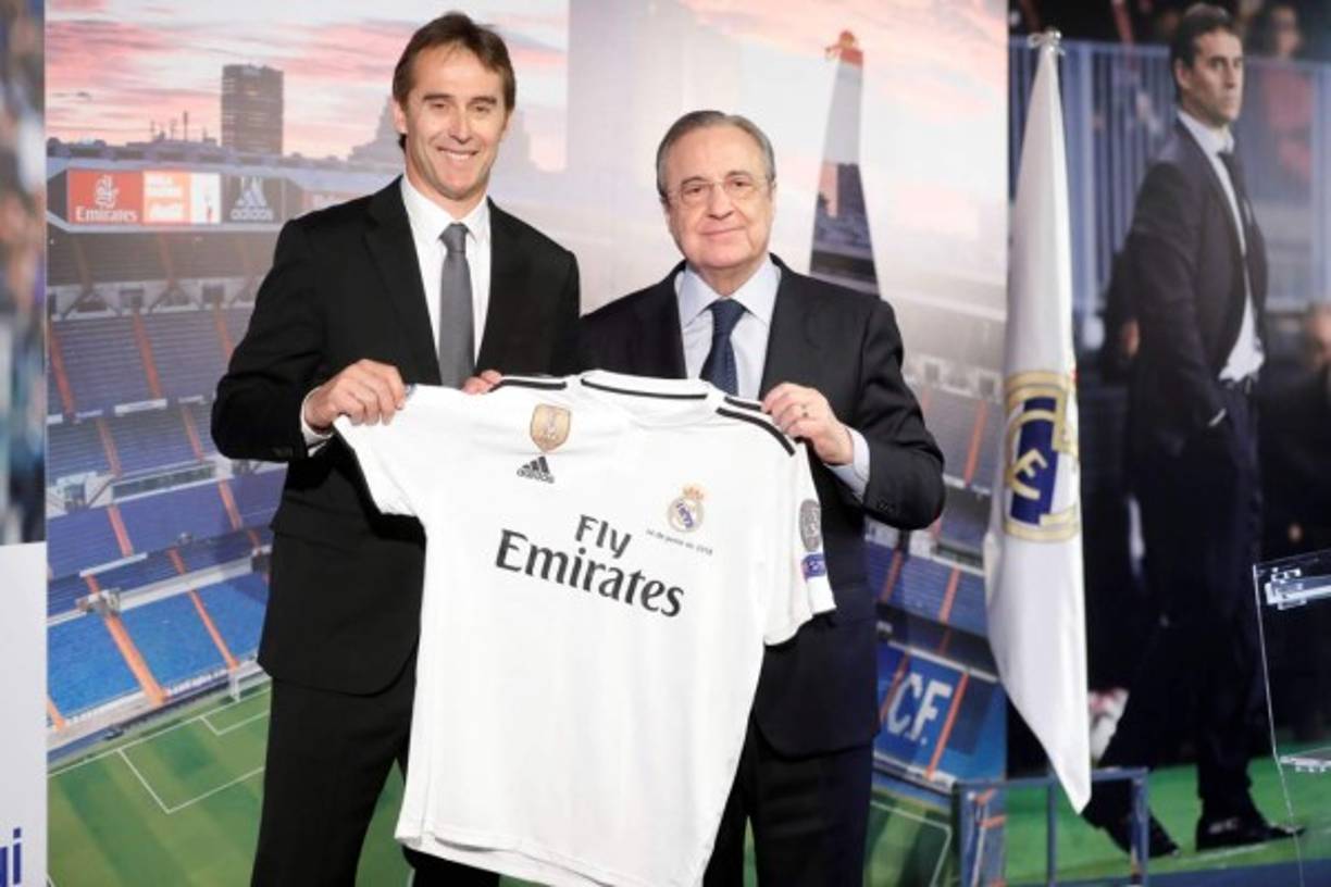 Julen Lopetegui fue presentado como nuevo entrenador del Real Madrid, un día después de su destitución de la Selección de España. 'Ayer fue el día más triste de mi vida desde la muerte de mi madre, pero hoy es el día más feliz de mi vida', declaró en su presentación. Foto EFE