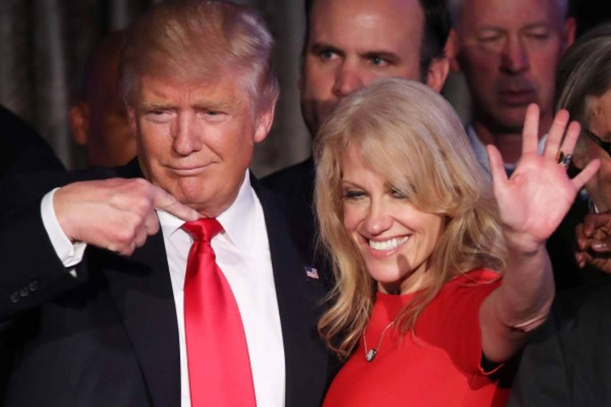Kellyanne Conway, jefa de campaña de Trump en la recta final, podría ocupar un cargo en la Casa Blanca.