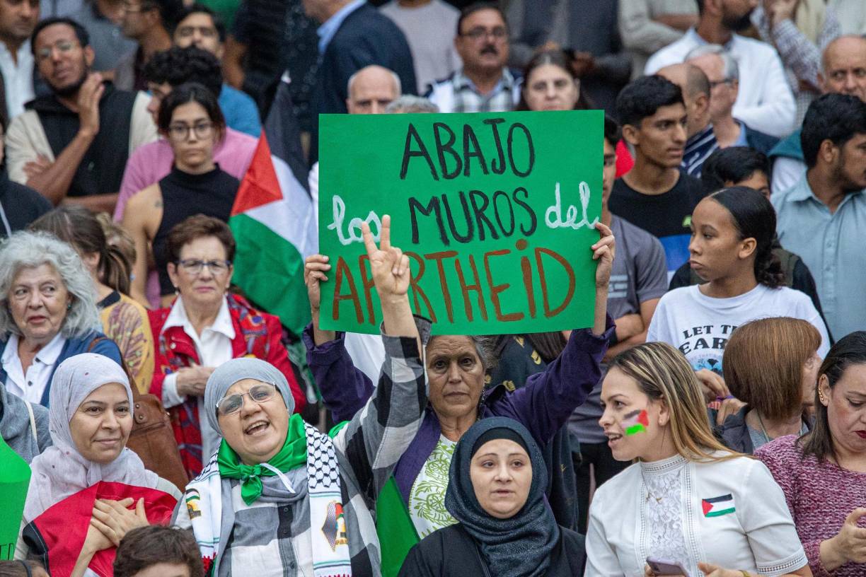 Las manifestaciones expresaron solidaridad con el pueblo palestino.