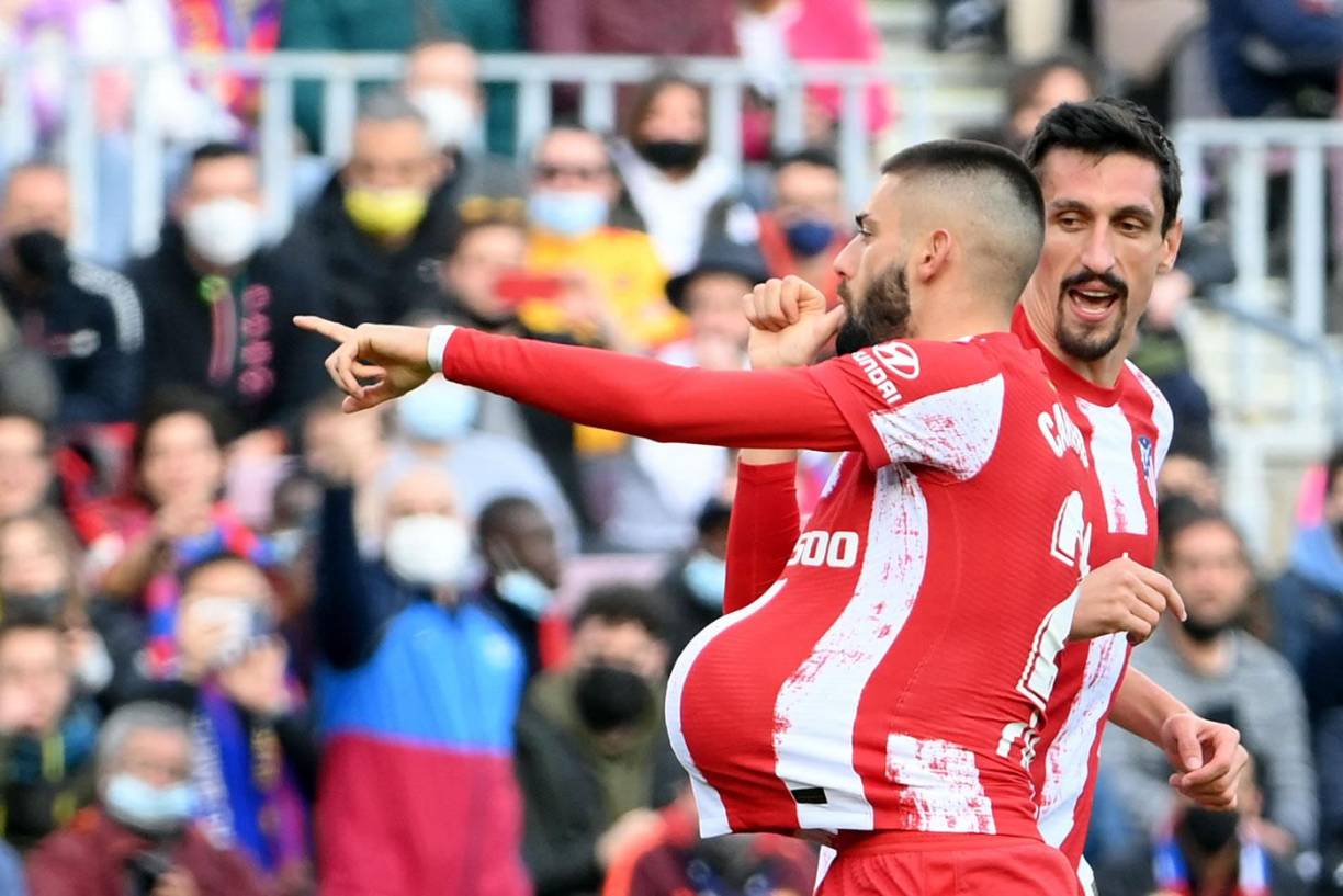 Yannick Ferreira Carrasco y su dedicatoria especial tras inaugurar el marcador en el partido.