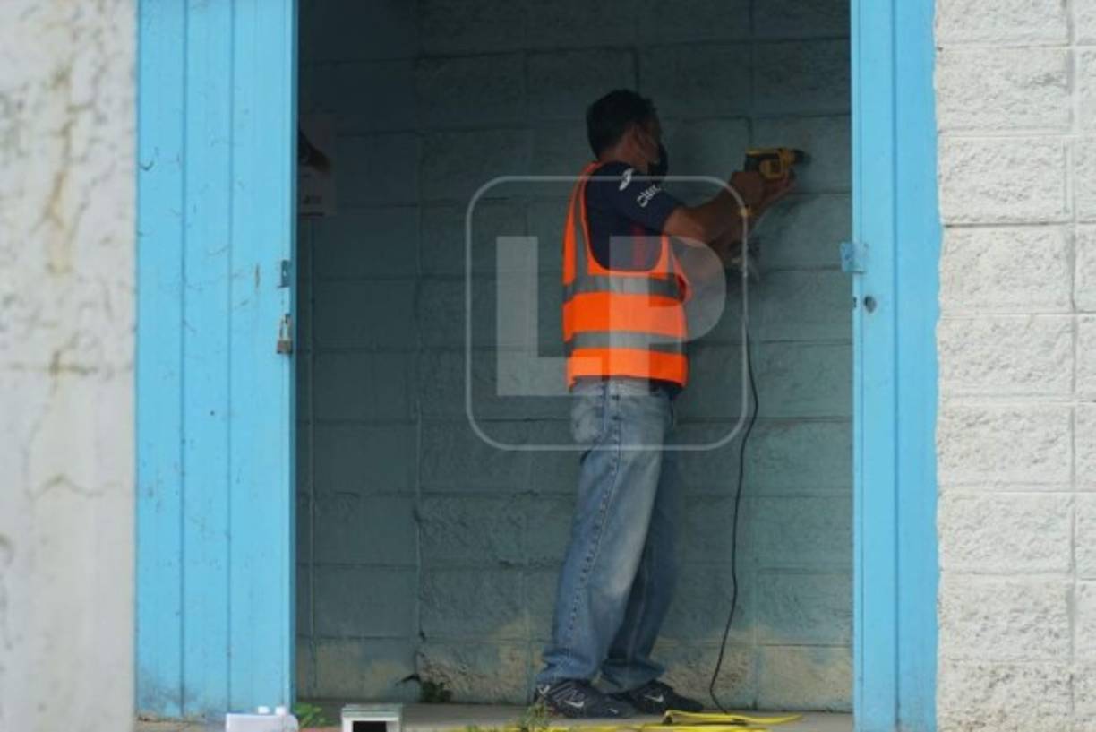 El lobby del recinto deportivo de San Pedro Sula ha sido reparado.