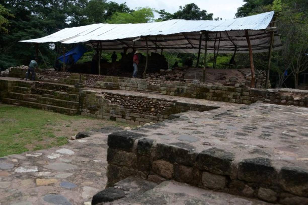 Vista general del Parque Arqueológico de Copán, donde científicos japoneses encontraron seis esqueletos humanos. AFP