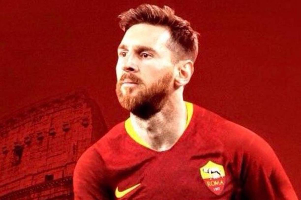 La Roma ha causado revuelo en redes sociales al vestir a Messi con su camiseta y advierte al Barcelona de querer dejarlo sin el crack rosarino.
