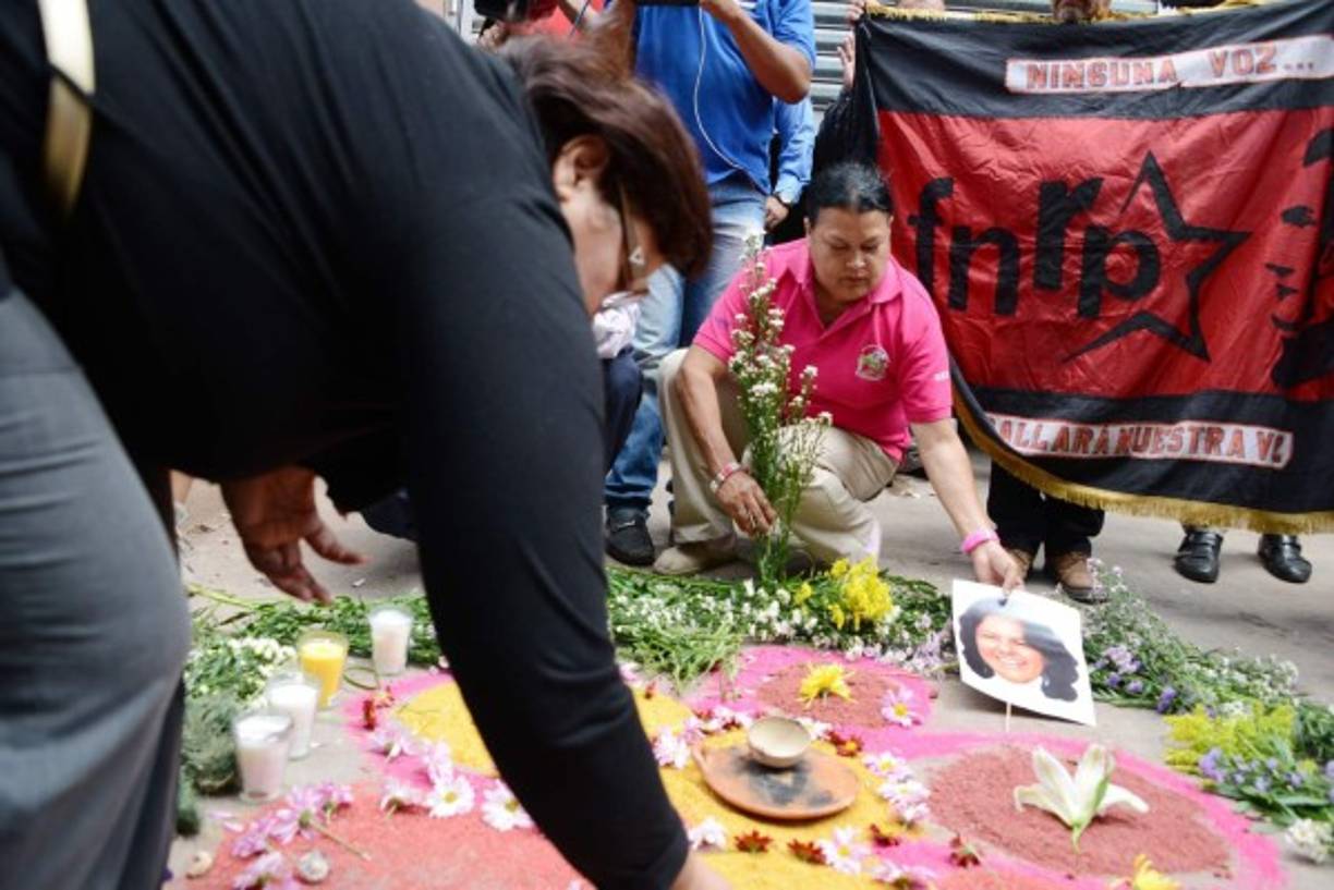 Berta Cáceres junto al Copinh había estado acompañando diversas luchas por el territorio en el occidente de Honduras.