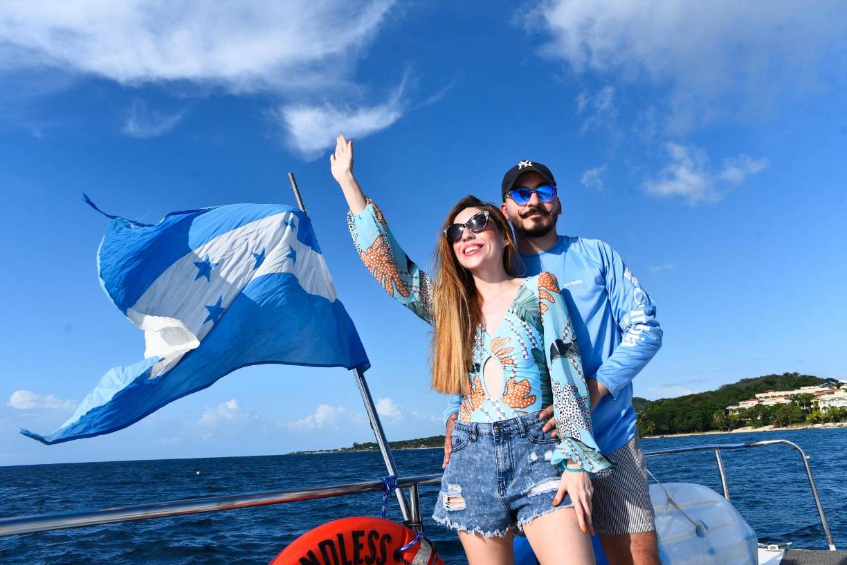 Ana Suazo y su pareja Miguel Valeriano