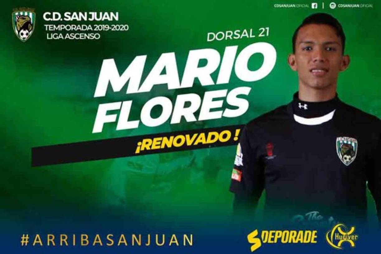 Mario Flores: El San Juan de la Liga de Ascenso anunció la renovación del futbolista.