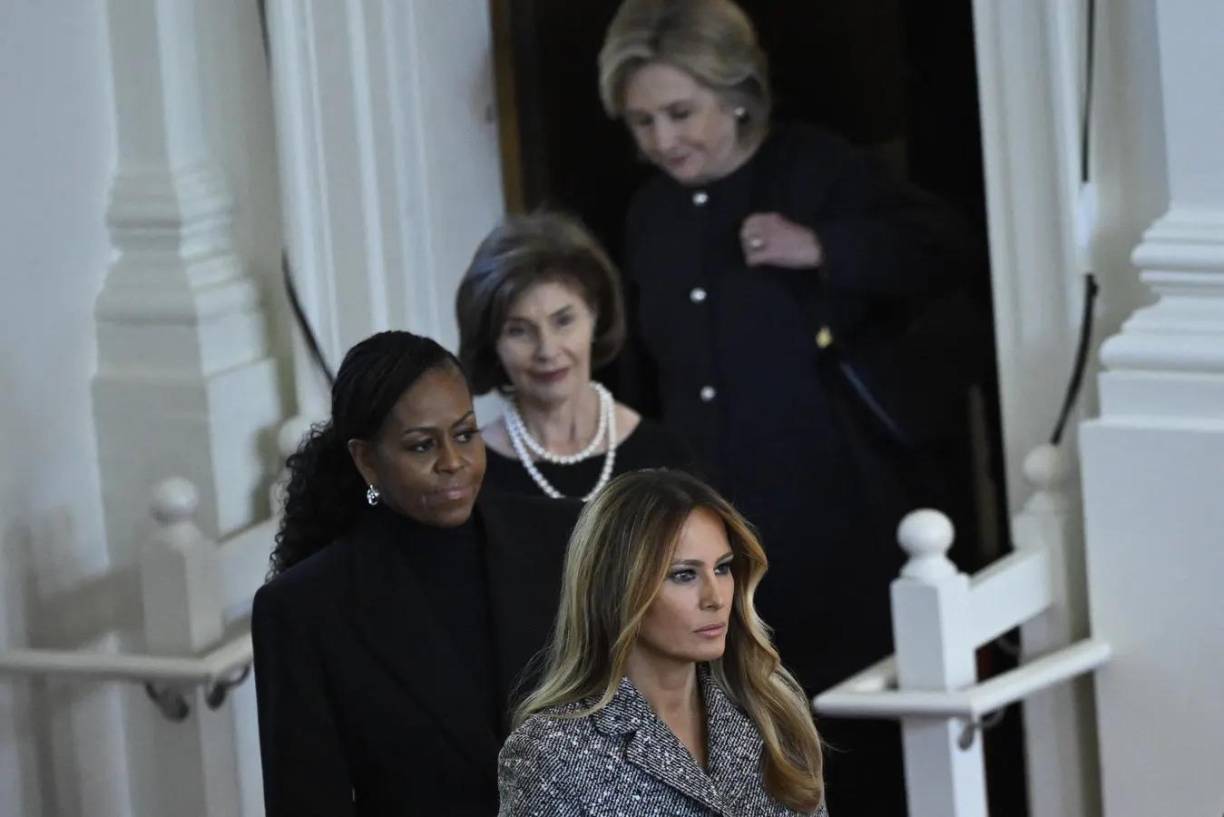 Una de sus últimas apariciones fue para el funeral de la exprimera dama Rosalynn Carter, en noviembre de 2023 junto a Melania Trump, Laura Bush y Hilary Clinton.