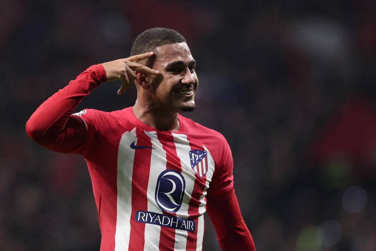 Samuel Lino puso a ganar al Atlético de Madrid contra el Real Madrid y así lo celebró.