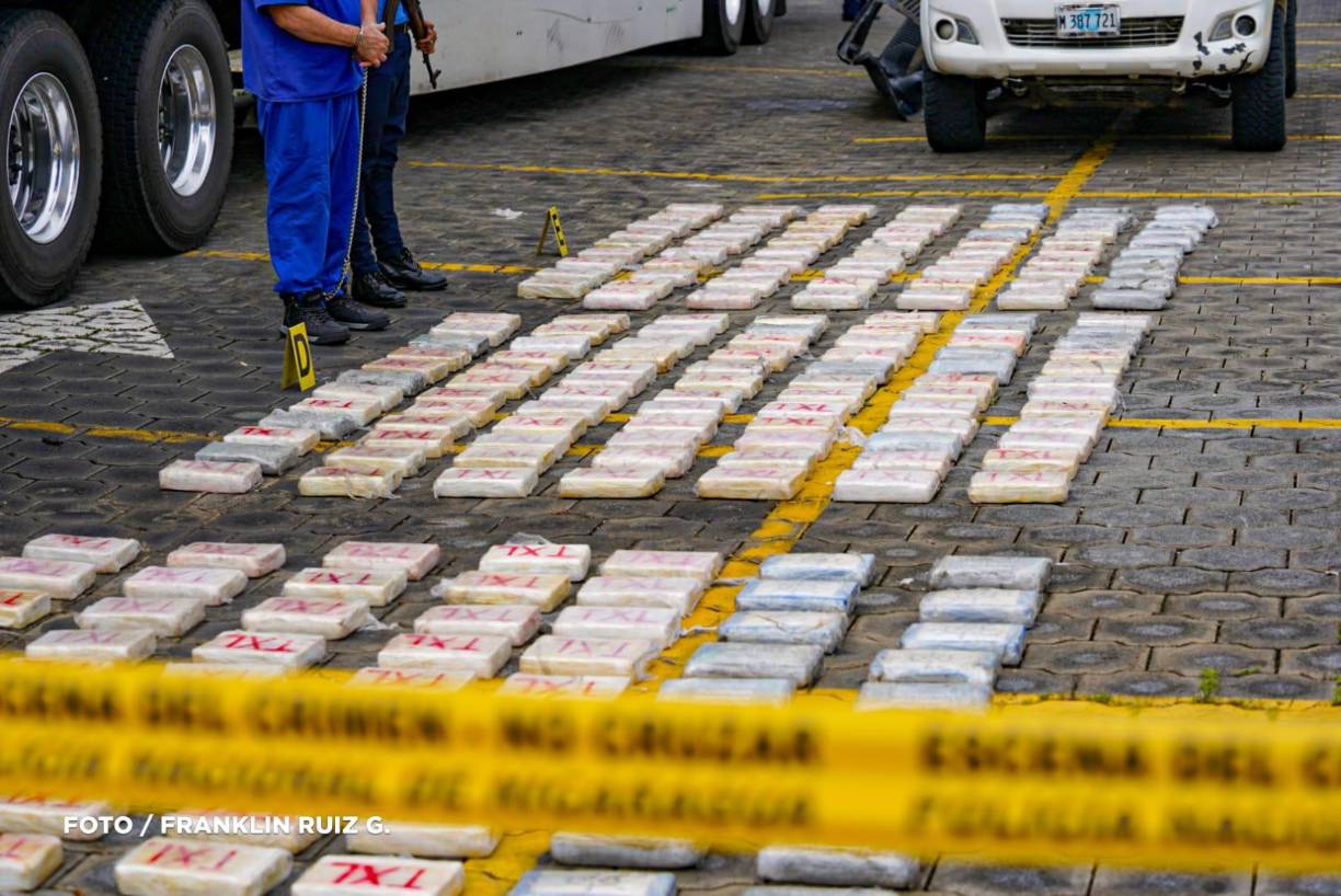 Las autoridades nicaragüenses presumen que la droga tenía como destino los países del norte de América.
