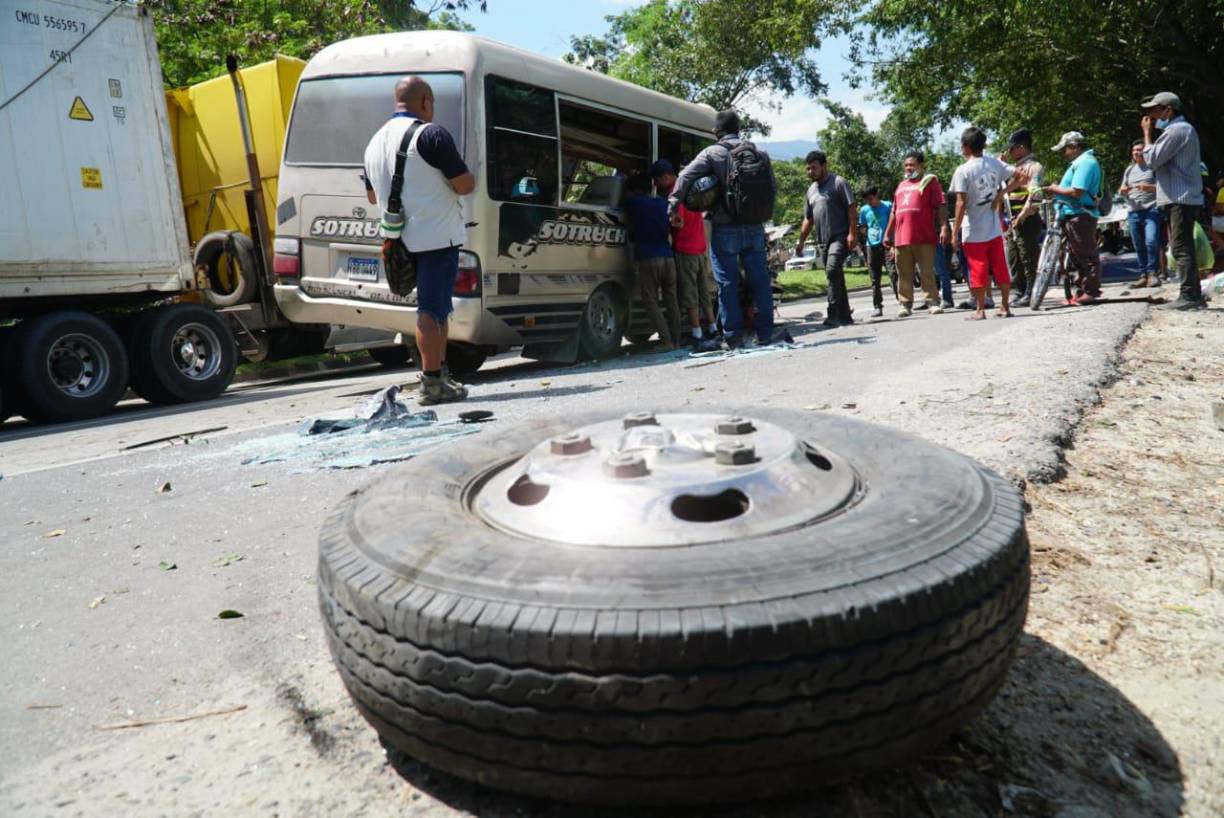Accidente ocurrido este jueves 13 de octubre de 2022, en Choloma, Cortés. 