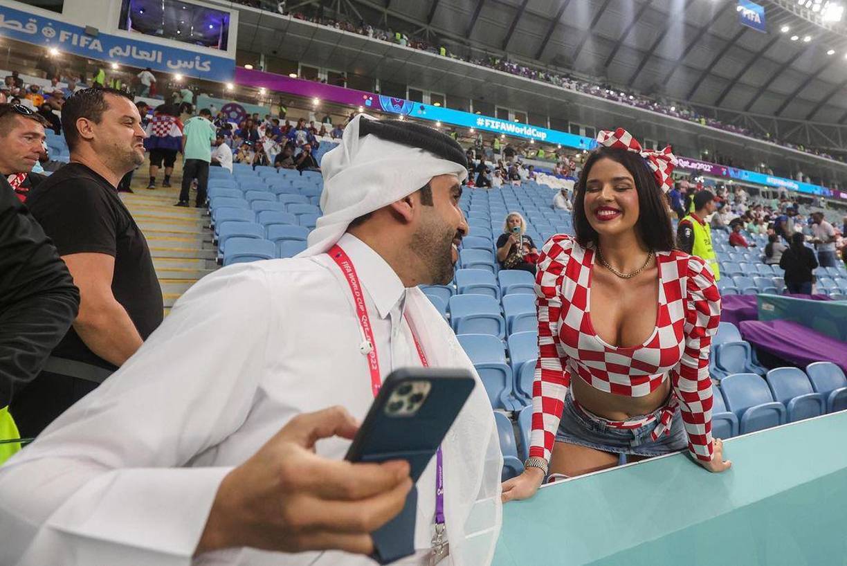 La sexy aficionada croata dedicó un mensaje de despedida a Qatar, luego de finalizar el certamen.