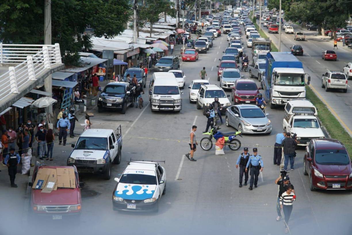 El crimen ocurrió en el bulevar del norte frente al Instituto Hondureño de Seguridad Social (IHSS). 