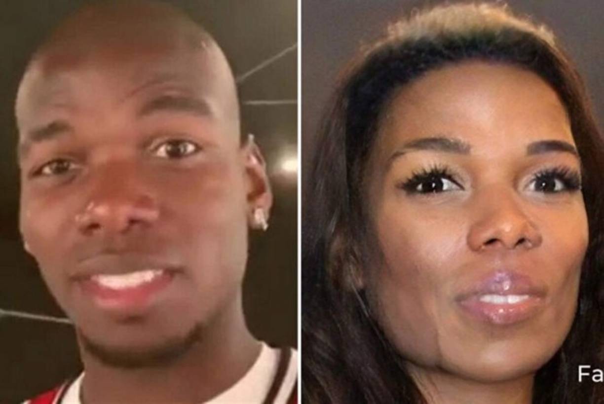 Así se mira Paul Pogba, centrocampista francés del Manchester United, convertido en mujer con la aplicación 'FaceApp'.