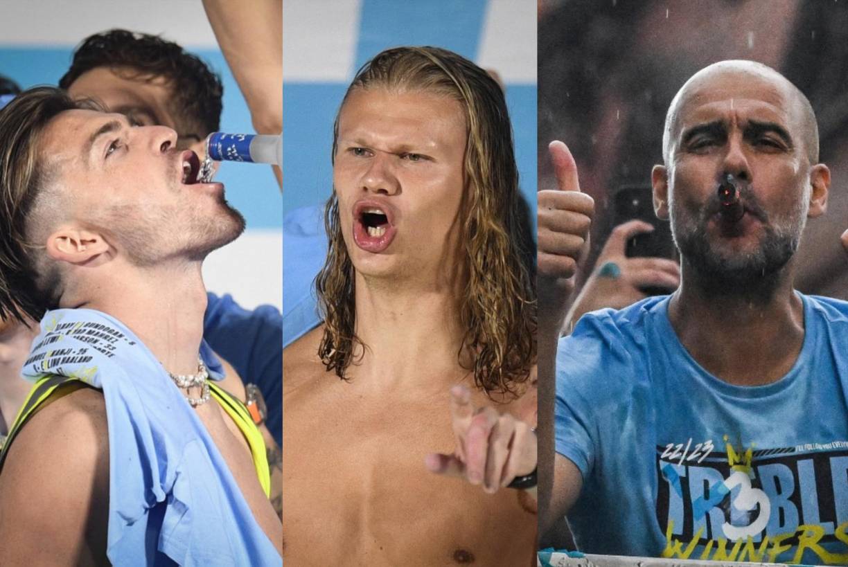 Manchester City no para de celebrar y en está ocasión lo hizo ante su afición luego de obtener por primera vez en su historia la ansiada Champions League. En los festejos los jugadores se desataron, especialmente Haaland y Grealish.