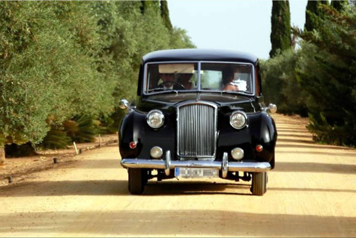Así llegaba la pareja al lugar de su boda en Utrera, Sevilla.
