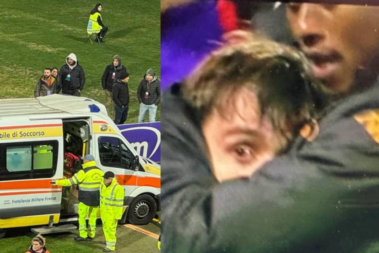 Angustia en Italia luego de un futbolista de la Fiorentina se desvaneció en pleno partido ante el Inter de Milán. 