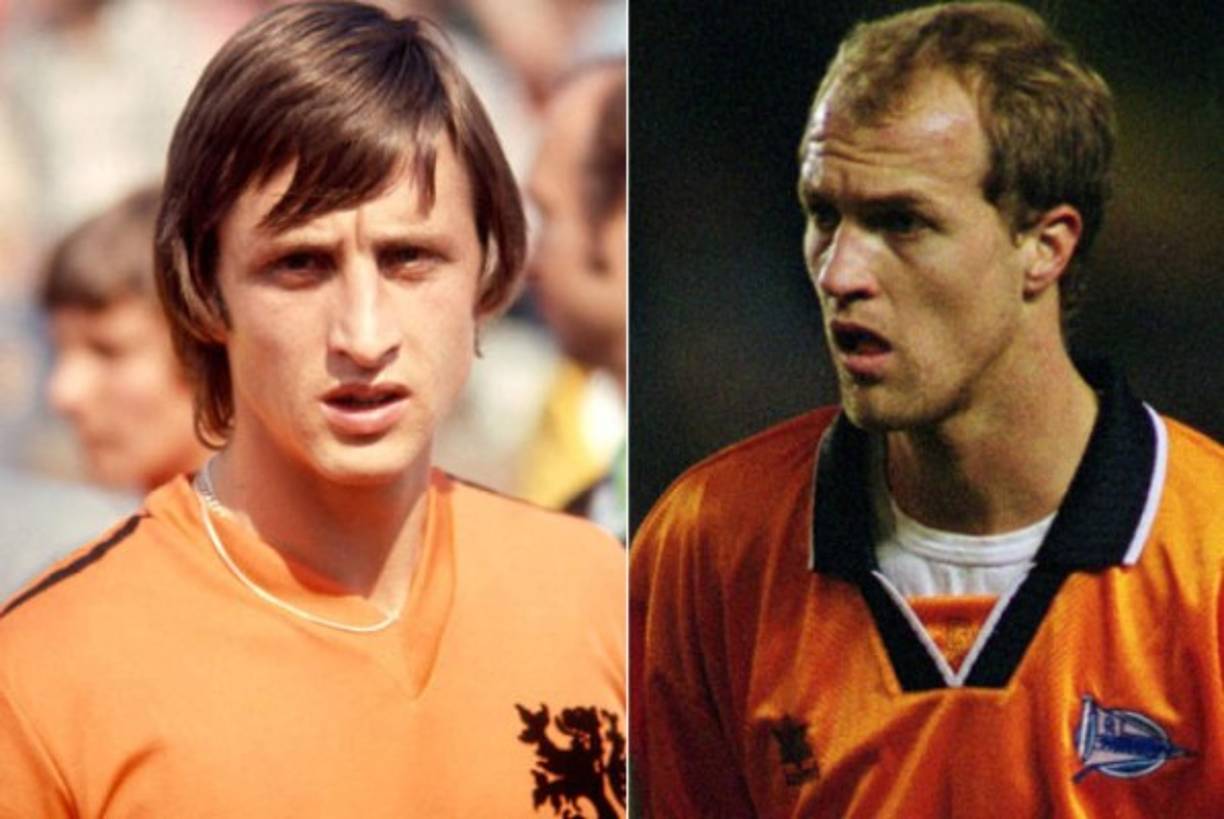 El vástago de Johan Cruyf, Jordi. Futbolista de menor categoría se terminó perdiendo en clubes del descenso.