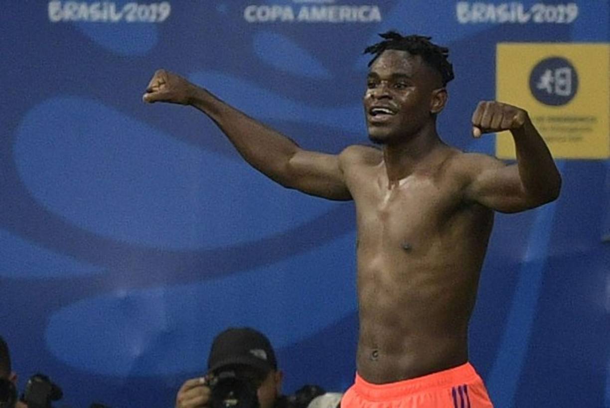 La celebración de Duván Zapata.