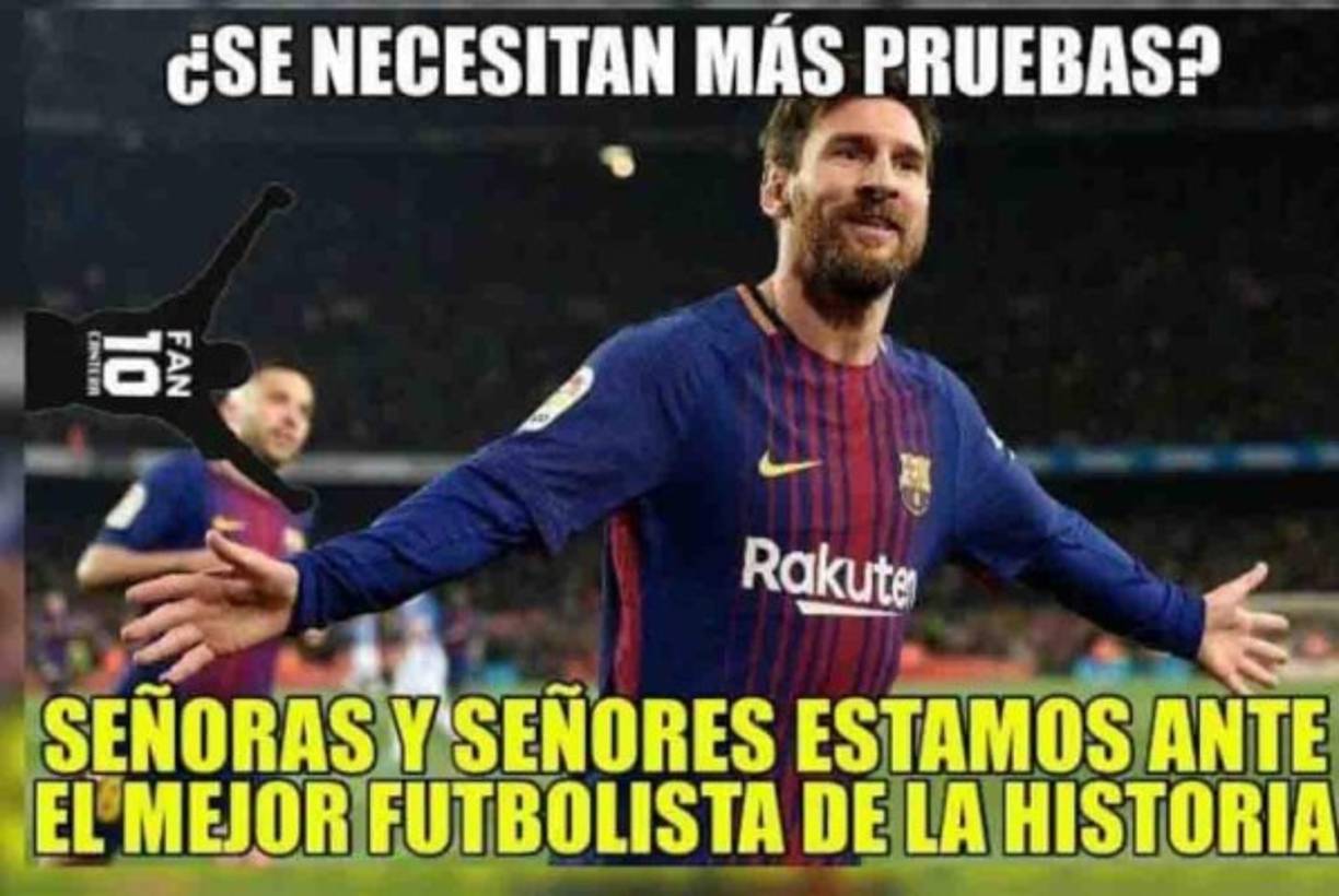 Una vez más Messi se lució con un hat-trick.