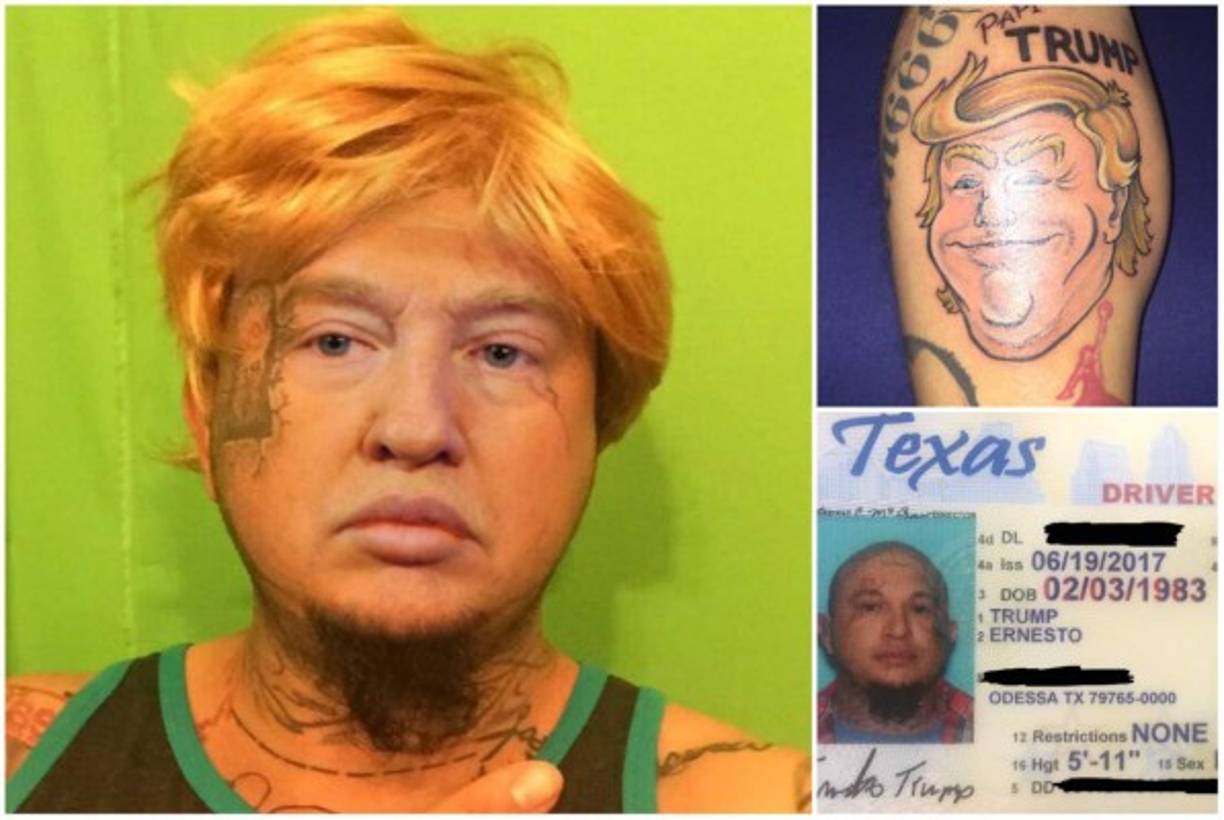 El mexicano se cree el hijo de Donald Trump. En una de sus piernas lleva tatuado el rostro del magnate multimillonario.
